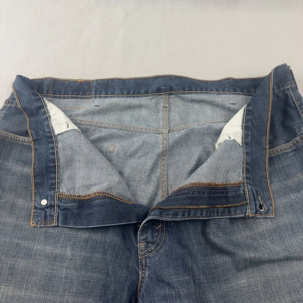 Levis 569 Loose Straight Mens Denim Shorts Blue Size 40 Cotton Jean Shorts